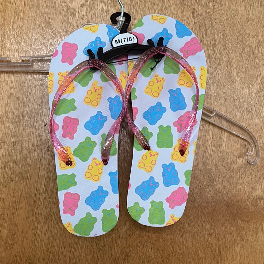 Colorful Kids Junior Flip Flops M (7/8) - Picture 3 of 10